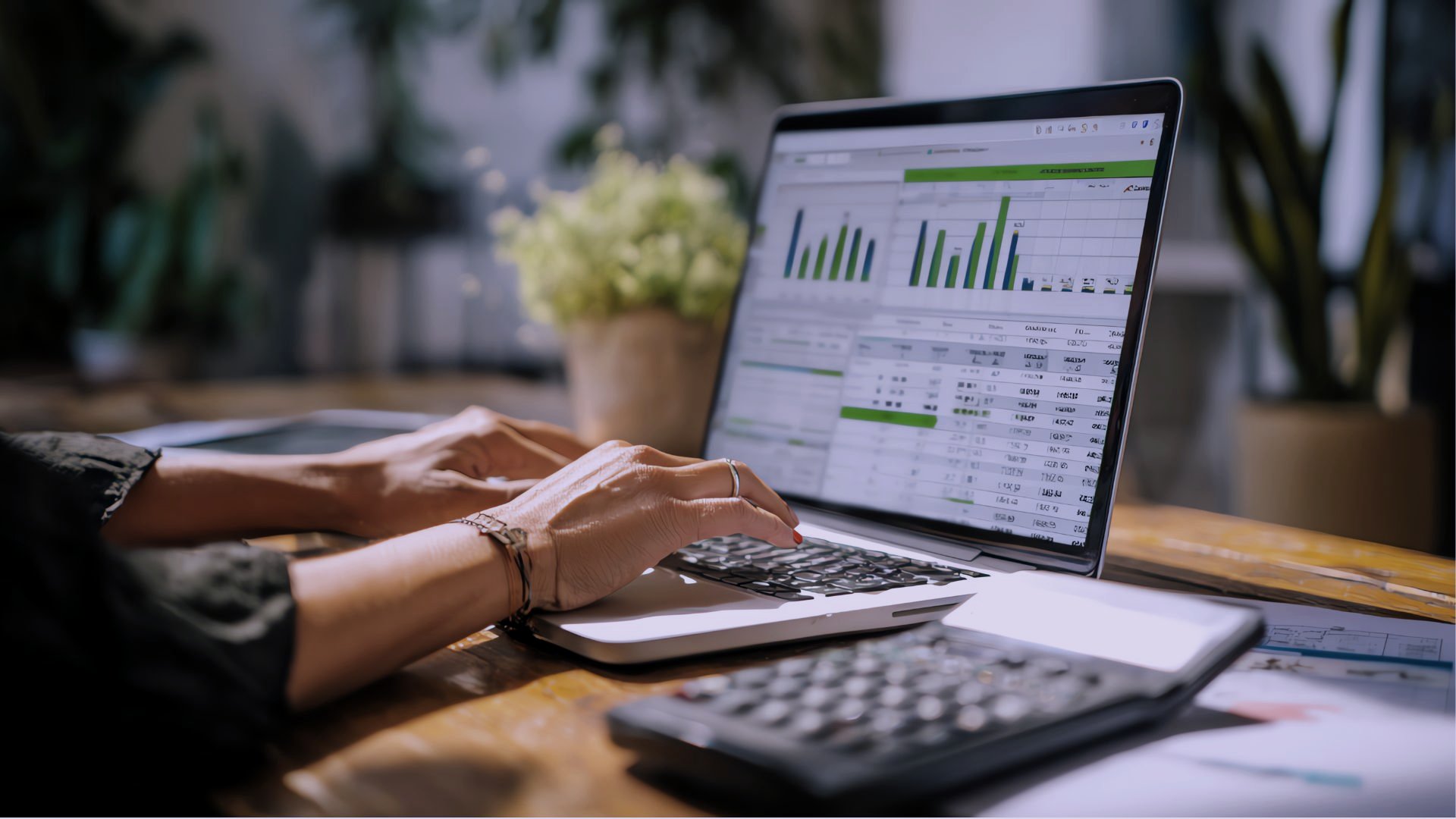 Analista revisando planilhas e dashboards fiscais durante a adequação tributária